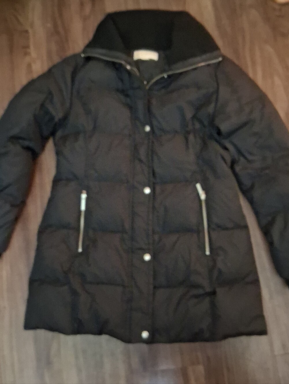 Michael Kors Black Quilted Long Puffer Coat